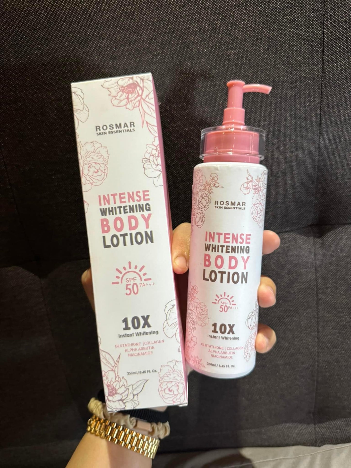 ROSMAR INTENSE WHITENING BODY LOTION SPF50 PA+++ 10X INSTANT WHITENING 250ML (SG READY STOCK)
