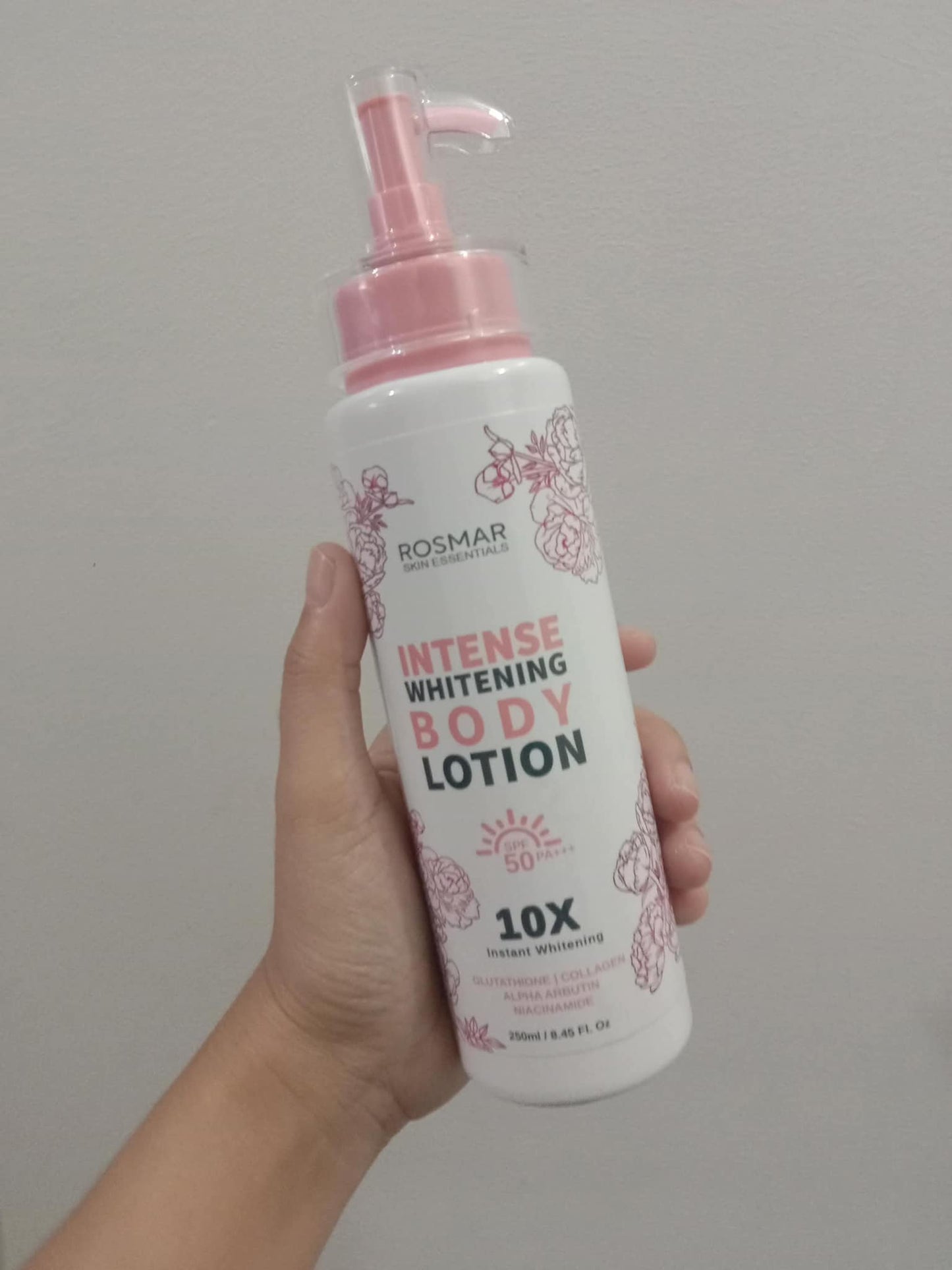 ROSMAR INTENSE WHITENING BODY LOTION SPF50 PA+++ 10X INSTANT WHITENING 250ML (SG READY STOCK)
