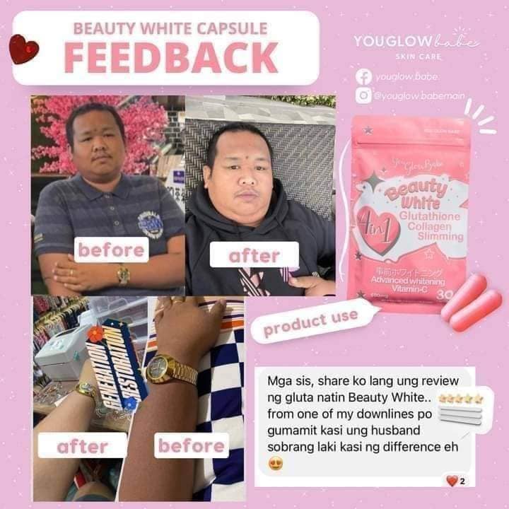 You Glow Babe 4-in-1 Glutathione Collagen Vitamin C Capsules Pack Of 2 - Skin Firming & Youthful Glow - 60 Capsules