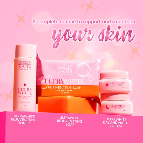 Hikari Skin Essentials - Ultra White Premium Rejuvenating Set 4 in 1