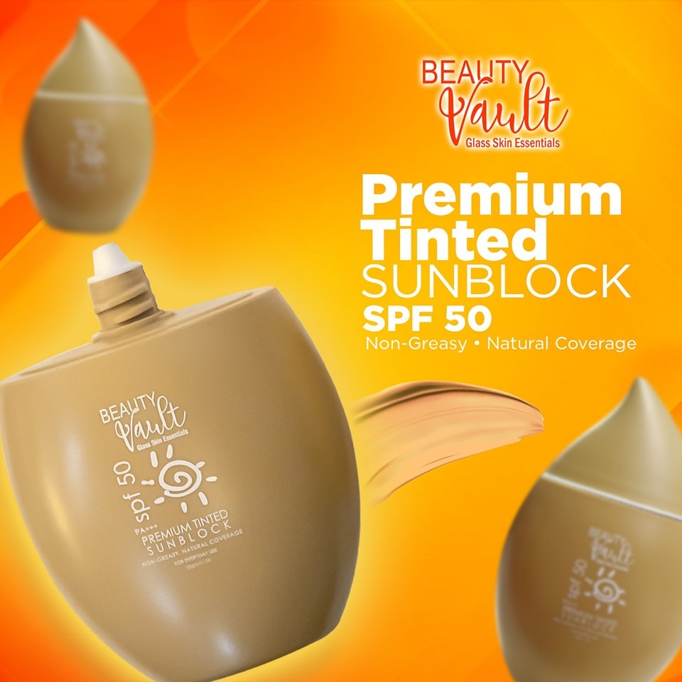 Beauty Vault Premium Tinted Sunblock SPF50 - 50g