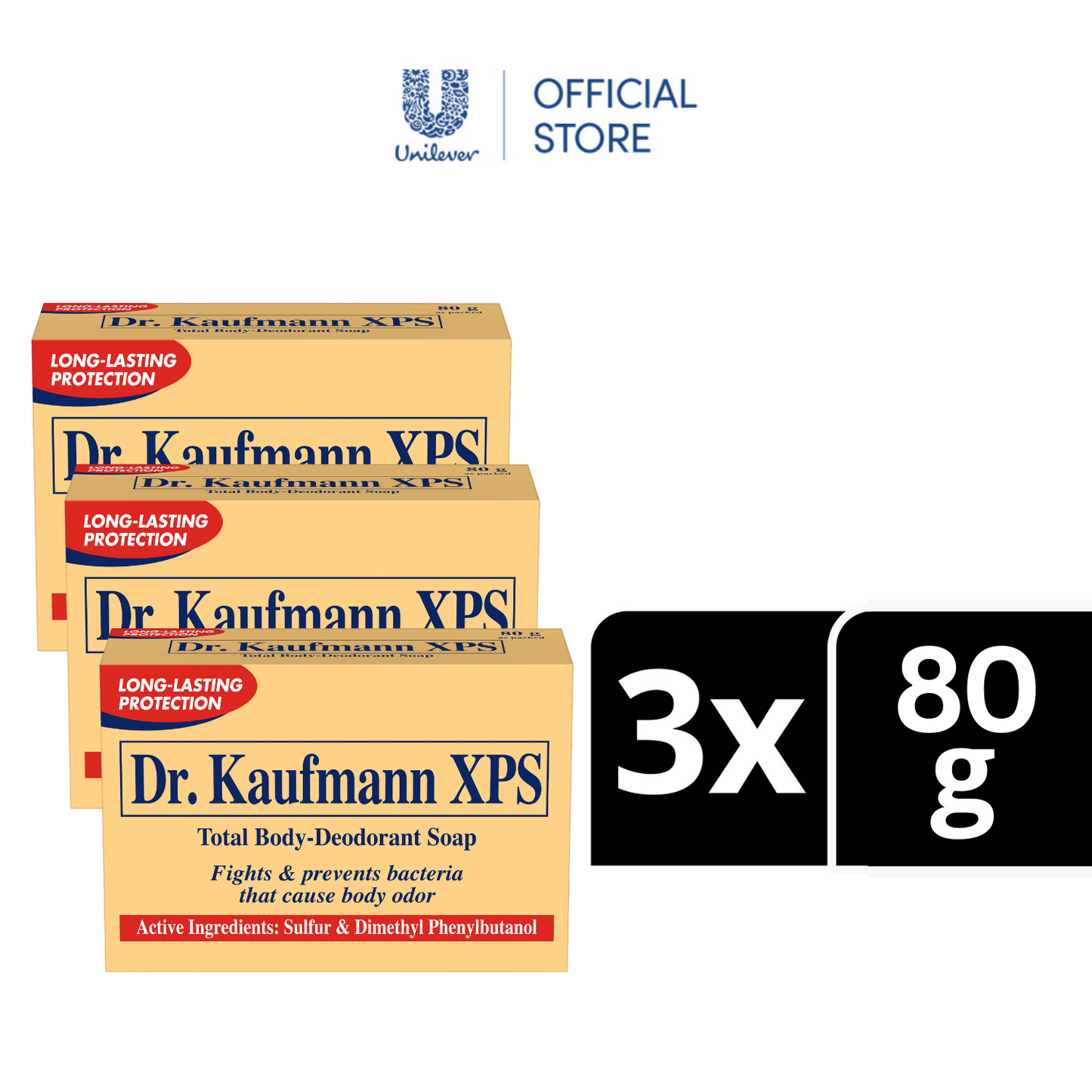 Dr. Kaufmann XPS Total Body-Deodorant Soap 80g - 3 pcs
