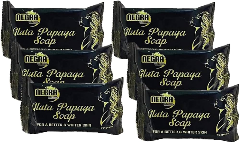 6 pcs NEGRA ULTIMA GLUTA PAPAYA WHITENING BAR SOAP
