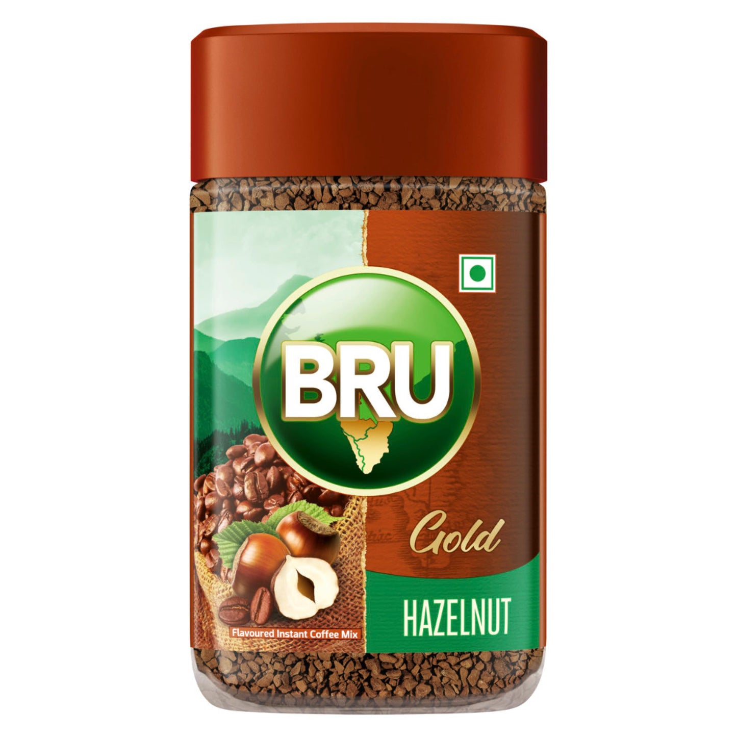 BRU Gold Hazelnut Coffee 55g