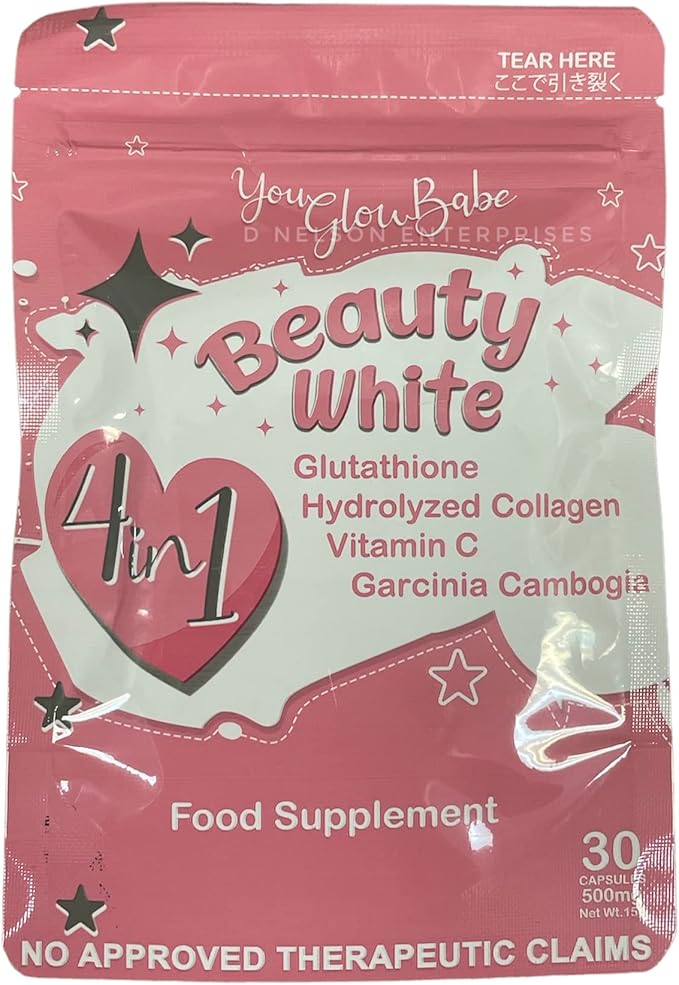 You Glow Babe 4-in-1 Glutathione Collagen Vitamin C Capsules Pack Of 2 - Skin Firming & Youthful Glow - 60 Capsules
