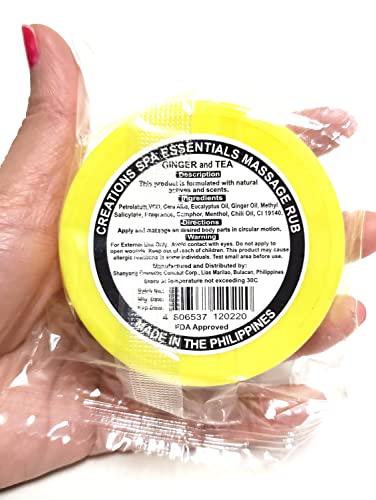 Essentials Creation Spa Essentials Pain Relief Massage Rub , Ginger & Tea , Ginger Oil 50g