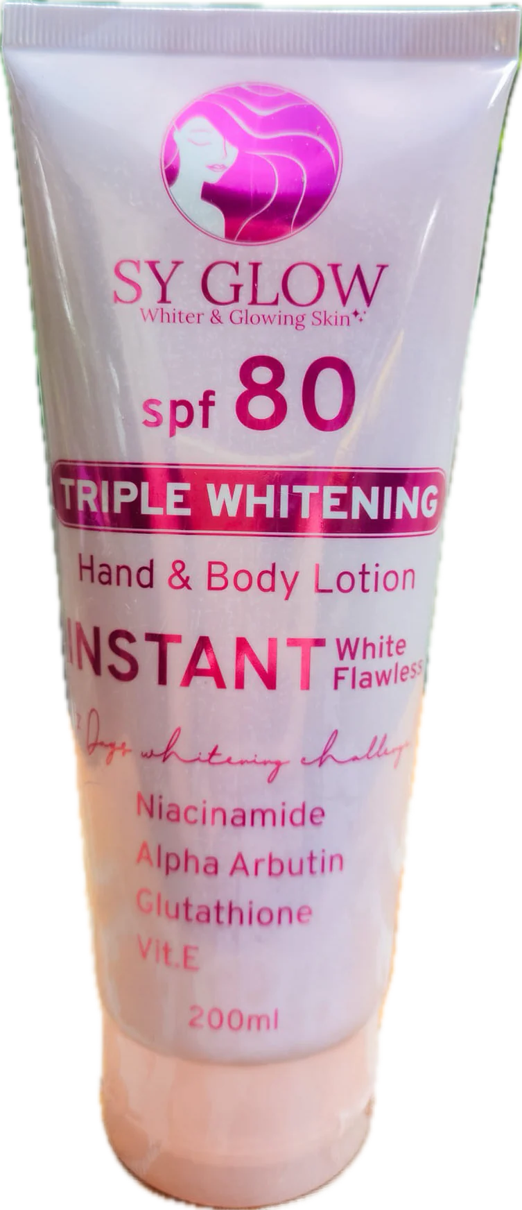 SY Glow SPF80 Triple whitening Hand and Body Lotion