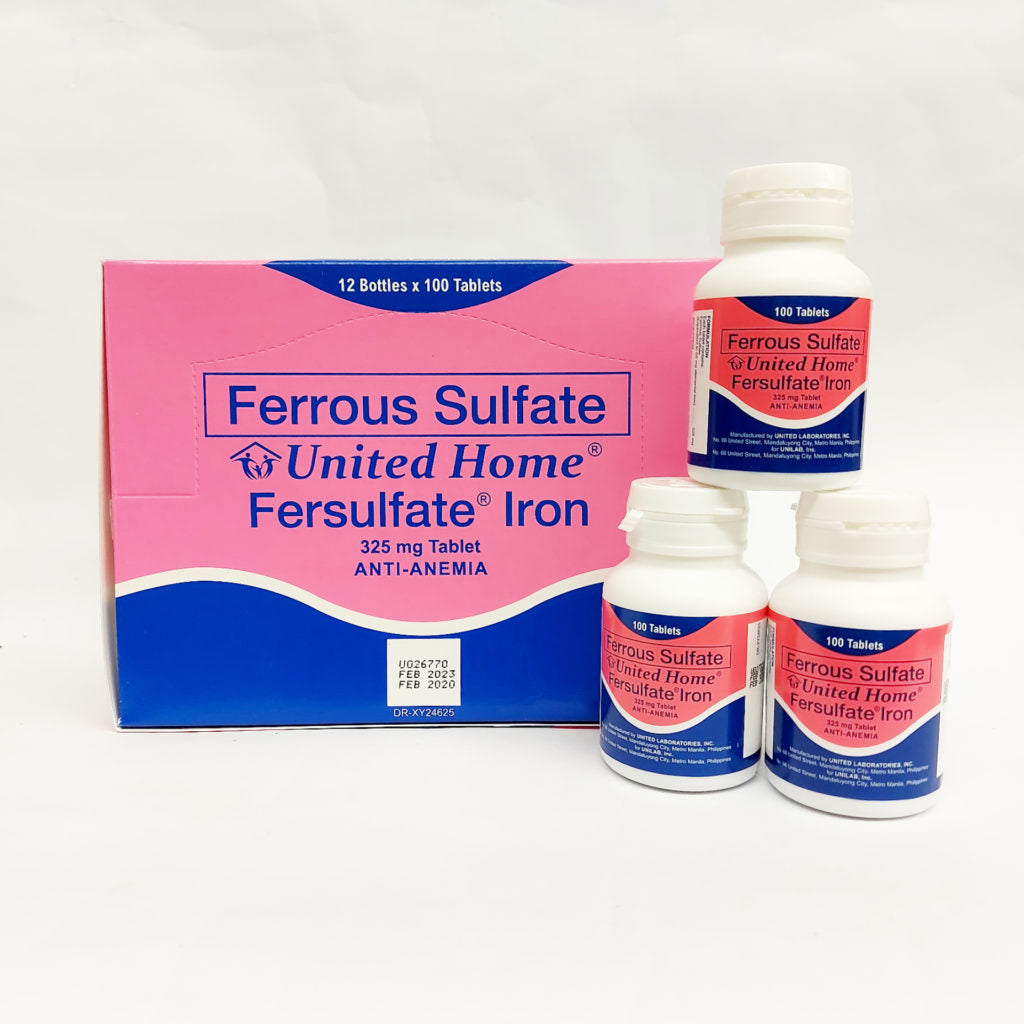UNITED HOME FERSULFATE IRON Iron 65mg Tablet 100's-Anemia Treatment And Prevention