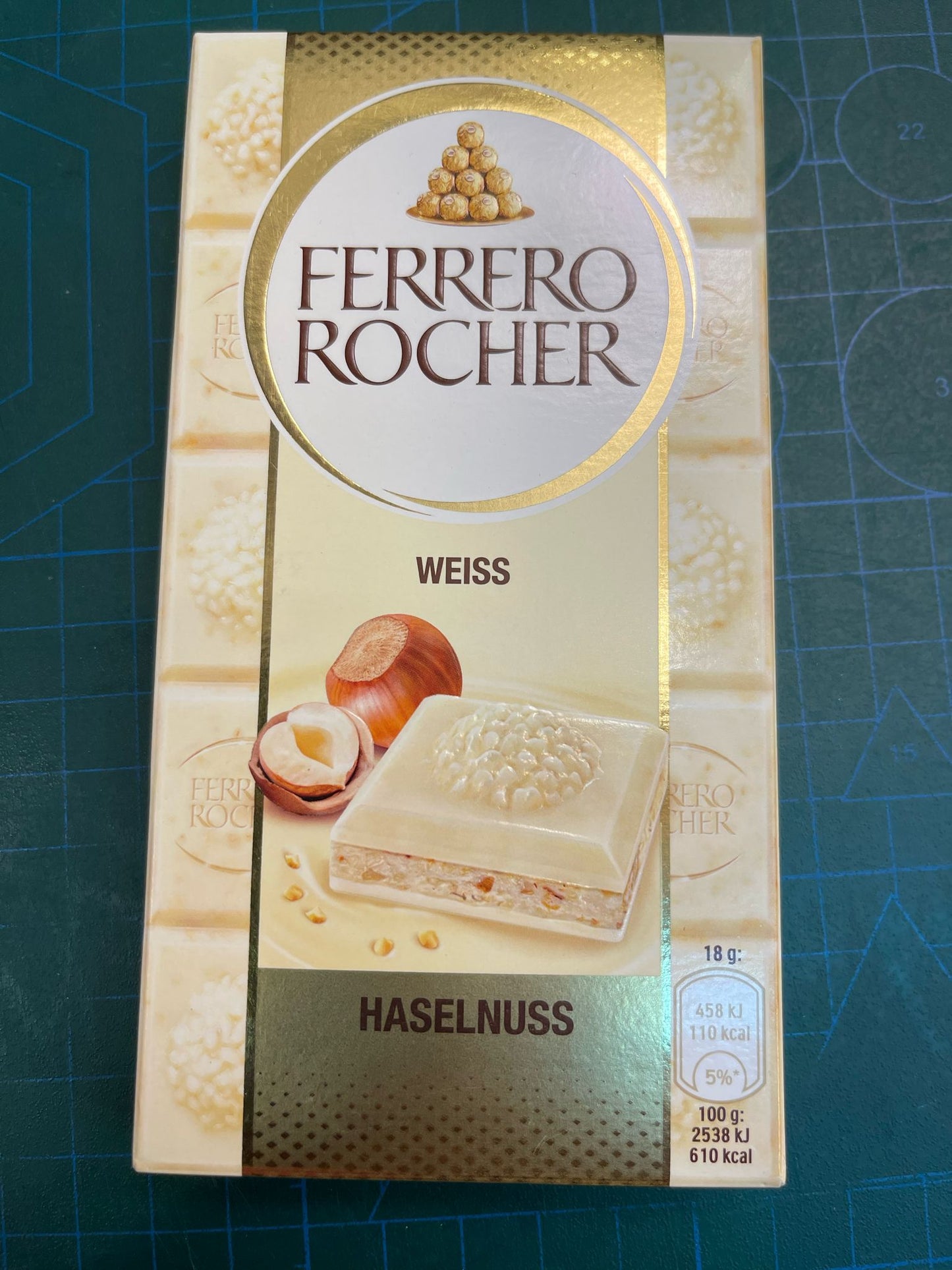 Ferrero Rocher Bar Chocolate 100g Haselnuss - Weiss