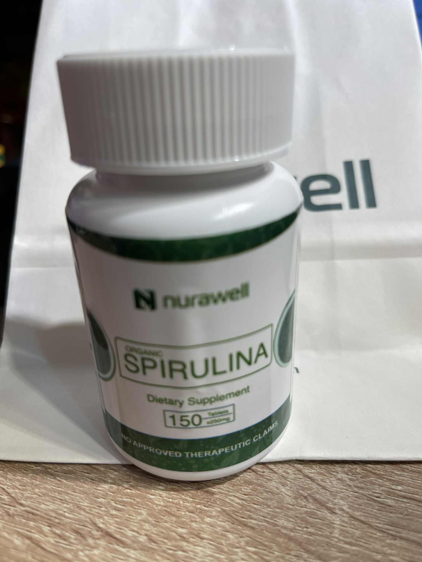 Nurawell Organic Spirulina – Dietary Supplement (150 Tablets)- Filipino Favorite