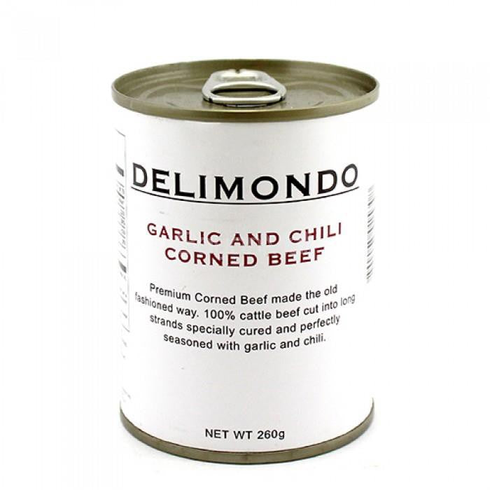 Delimondo Garlic and Chili Corned Beef 260gms a bundle of 2 for $25