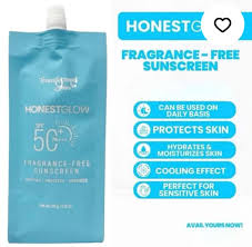 Honest Glow SPF50+ PA+++ Fragrance Free Sunscreen – 50g