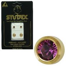 Studex Sterilized Piercing Earrings Ear Stud Birthstar February 2 pair for $11