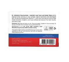 Dr. Sensitive Niacinamide + Salicylic Acid Face And Body Soap Brighter and smoother skin A bundle of 2 bar for $13