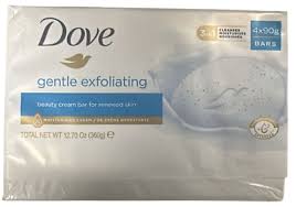 Dove Gentle exfoliating , neauty cream bar for renewed Skin 4 x 90g