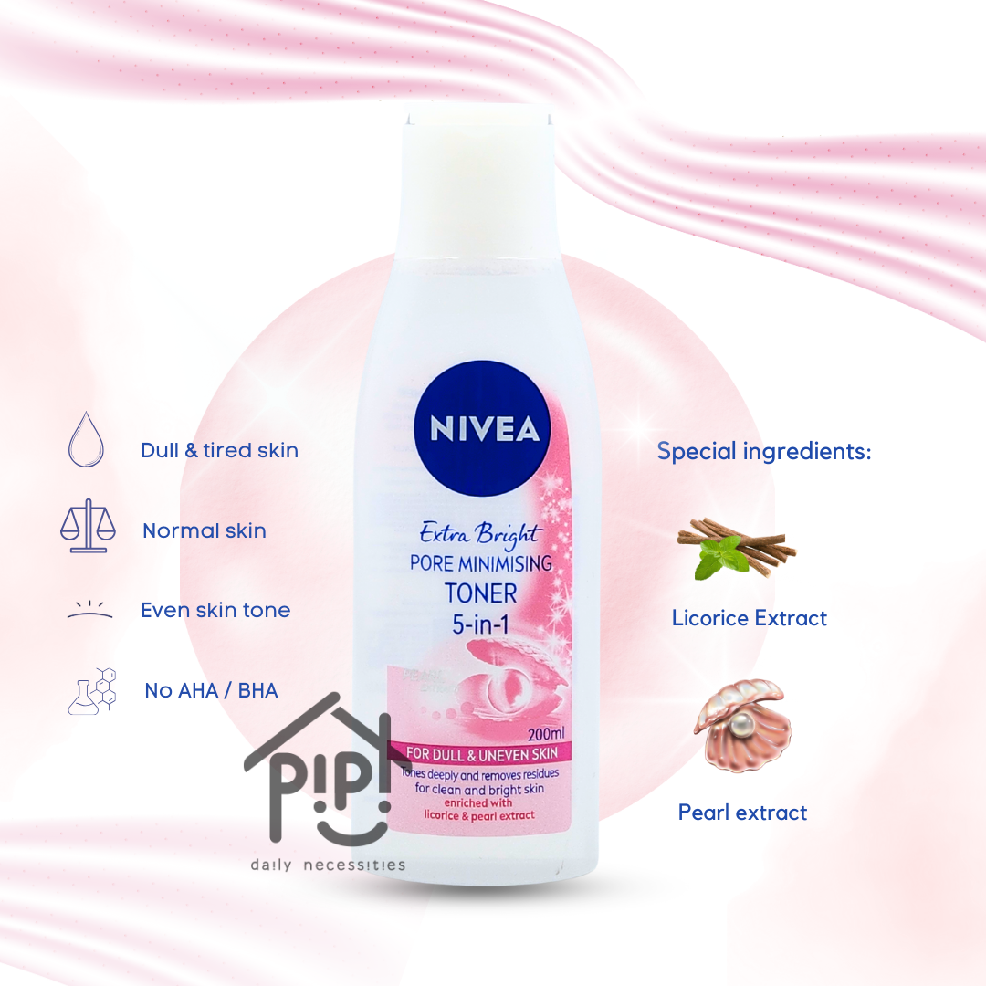 Nivea Extra Bright Pore Minimising 5in1 Toner 200ml