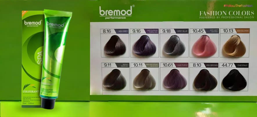Bremod Hair Color 8.10 Ash Brown (Set) With Oxidizing Cream 6% -