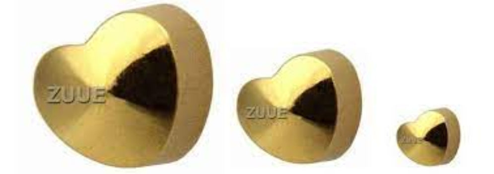 STUDEX MINI Gold Plated Heart and Star Shaped Sterilized Steel Earrings 2 pairs for $11