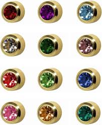 January Studex Birthstones Large 5mm Gold Plated Bezel Setting Ear Piercing Stud Earrings 2 pairs for $11 2 pairs for $11