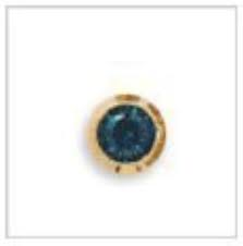 STUDEX Gold Plated Stainless Steel Bezel May - Emerald Earrings 2 pair for $11