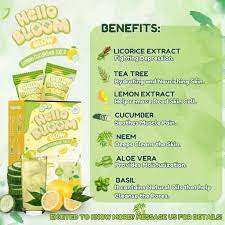 Hello Bloom Glow Lemon Cucumber Juice with Reduced L-Glutathione promo bundle of 2 box for $27