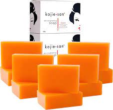 Kojie San Skin Brightening Soap - Original Kojic Acid, Dark Spot Remover Bar Soap with Coconut & Tea Tree Oil – 100g x 3 Bars