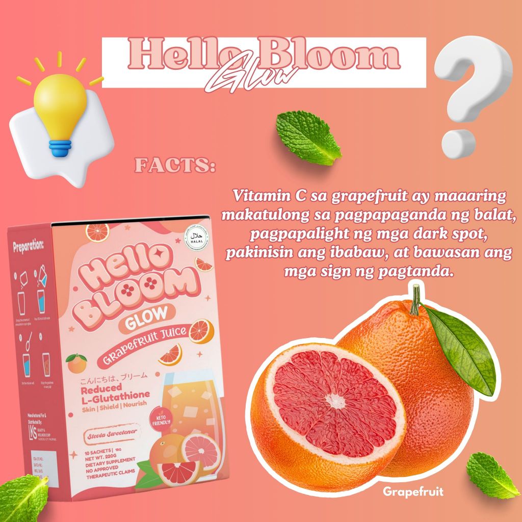 Hello Bloom Glow Grapefruit Juice