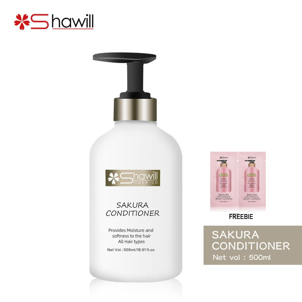 Shawill Sakura Shampoo & Conditioner,silky smooth hair with a fresh, sweet scent that lasts all day.500ml each