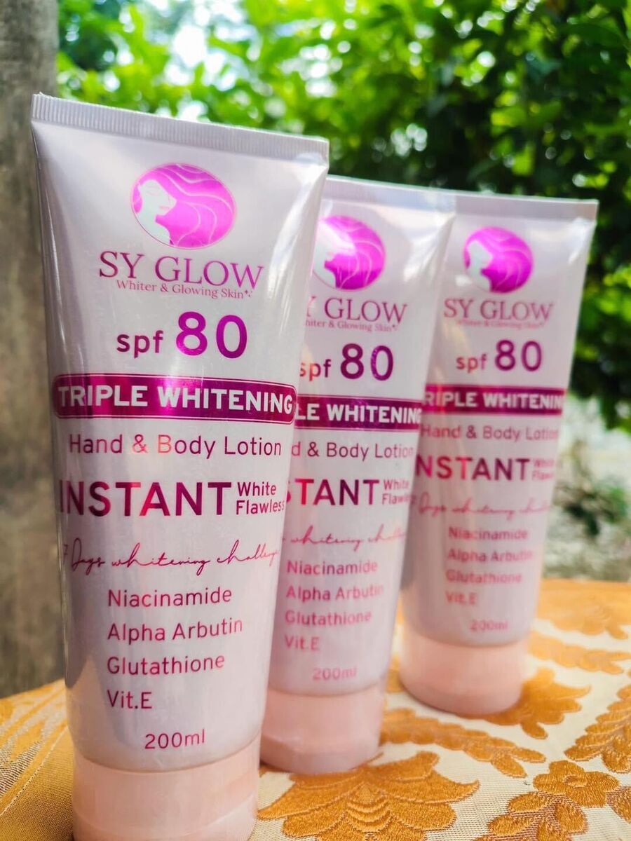 SY Glow SPF80 Triple whitening Hand and Body Lotion