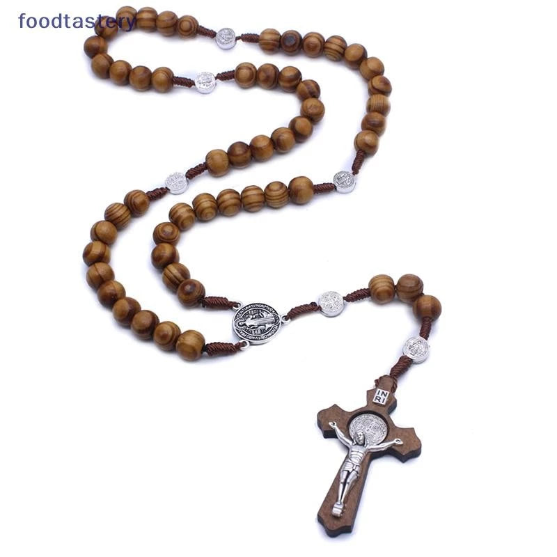 Handmade Round Bead Catholic Rosary Quality Bead Necklace Religious Pendants SG