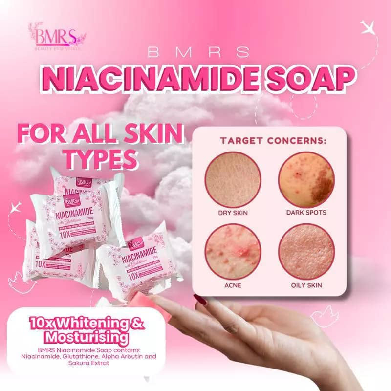 BMRS NIACINAMIDE GLUTA SOAP 10X WHITENING & MOISTURIZING - Filipino Favorite