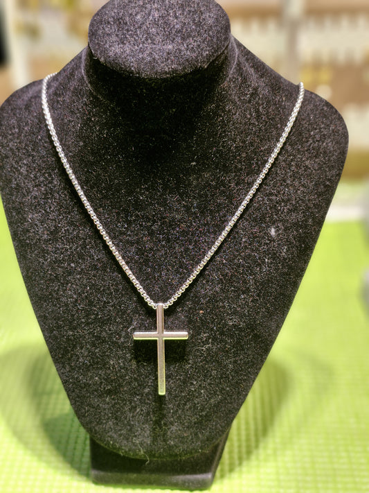 Elegant Silver Cross Necklace Non-Tarnishes- Filipino Favorite