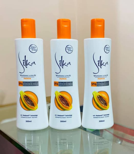 Silka Papaya Whitening Lotion (Orange) 300ml