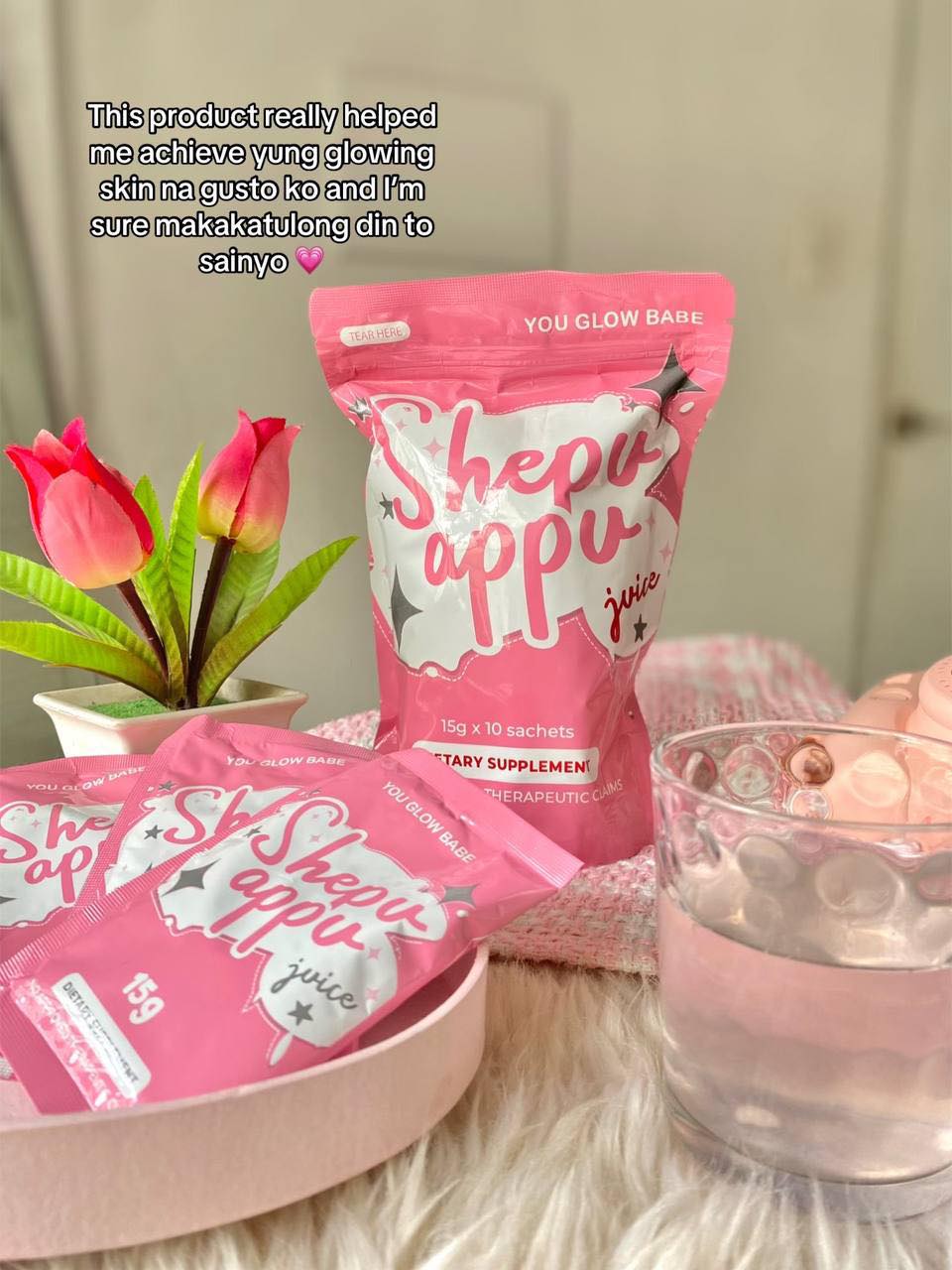 2-Pack You Glow Babe Shape Up Shepu Appu Juice Powder Mix, (20 Sachets x 15g) FOR $30