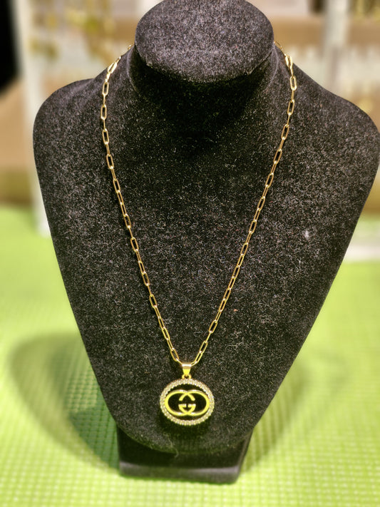 The Luxe Emblem Necklace Gucci Inspired- Thailand 14 Karat Gold