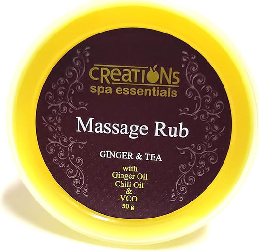 Essentials Creation Spa Essentials Pain Relief Massage Rub , Ginger & Tea , Ginger Oil 50g