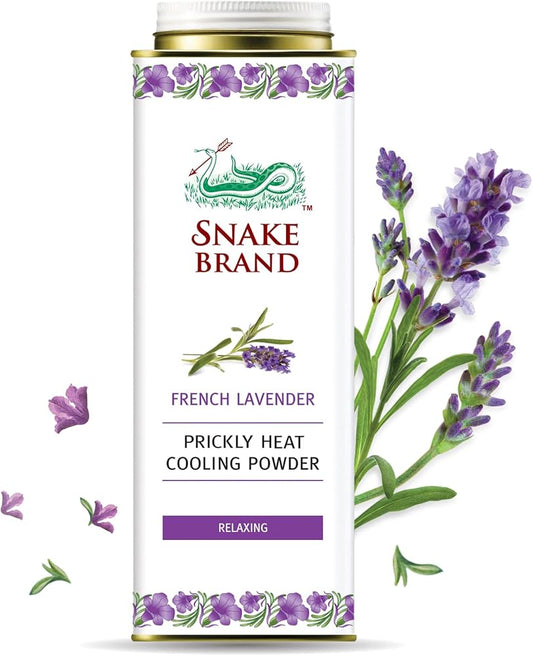 Snake Brand Prickly Heat Cooling Powder – Lavender 280g x 4 pcs