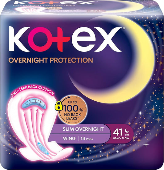 Kotex Overnight Protection – Slim Overnight Wing 41cm (14 Pads)