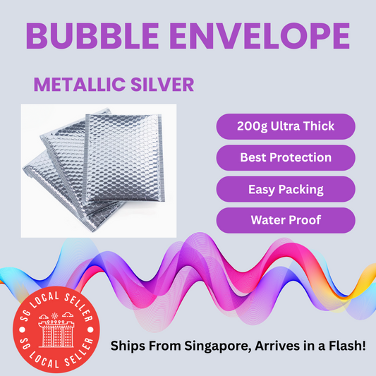 [SG Seller] Aluminium Coated Silver Bubble Polymailer Bag | Polymailer with Bubble Wrap | Bubble Mailer | Bubble Envelope | Bubble Bag