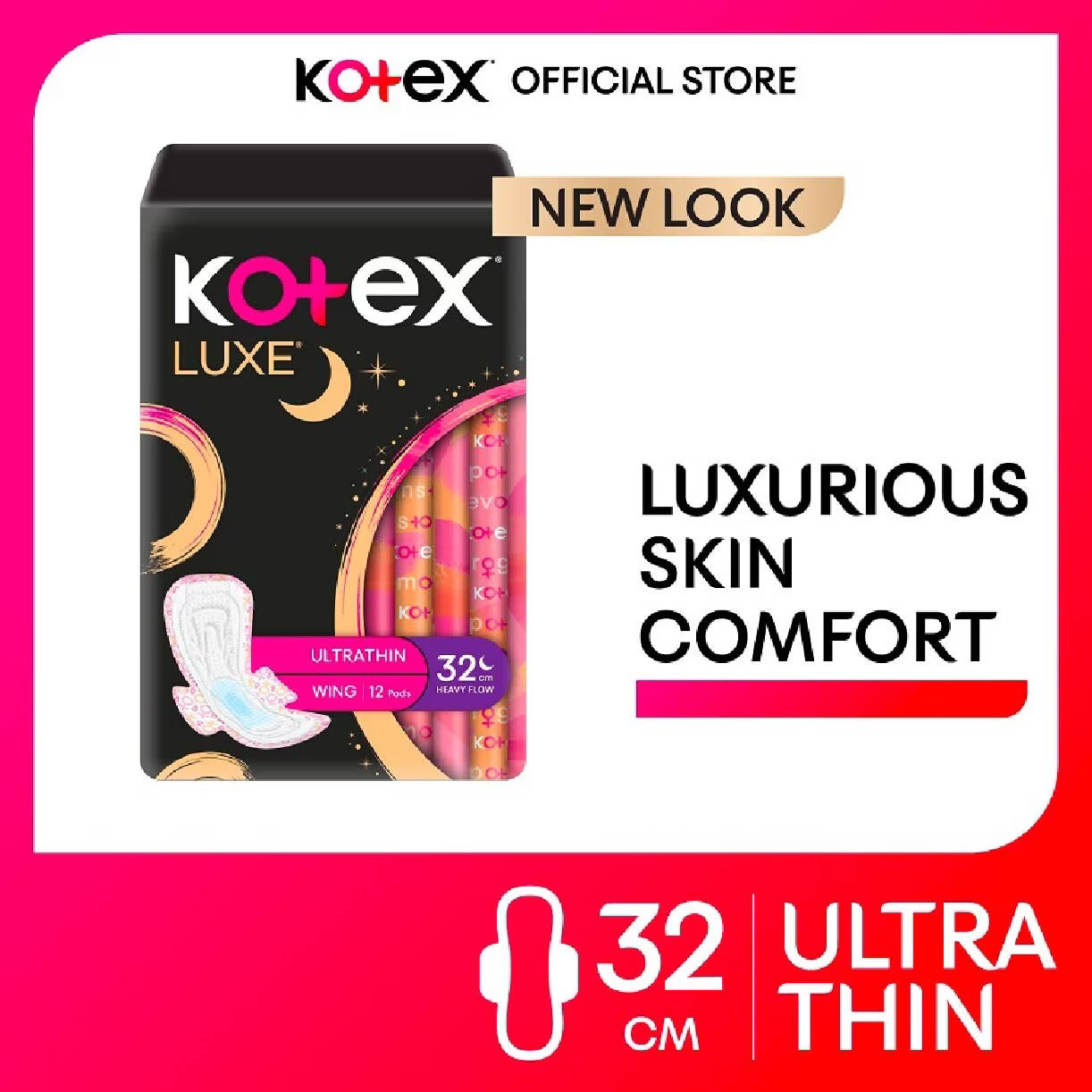 Kotex Luxe Ultrathin 32cm Heavy Flow Wing