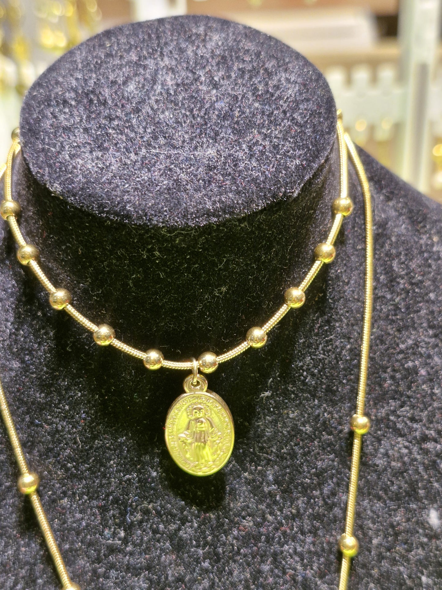 Elegant Mama Mary-Inspired Jewelry Set- 14 Karat Thailand Gold