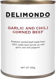 Delimondo Garlic and Chili Corned Beef 260gms a bundle of 2 for $25