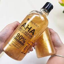 Genuine AHA body serum 500ml exfoliate skin whitening dead skin exfoliate reveal new skin whitening 90% serum whitening