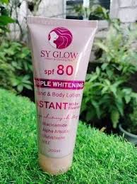 SY Glow SPF80 Triple whitening Hand and Body Lotion