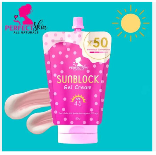 Perfect Skin All Naturals Sunblock Gel Cream SPF 45 50g